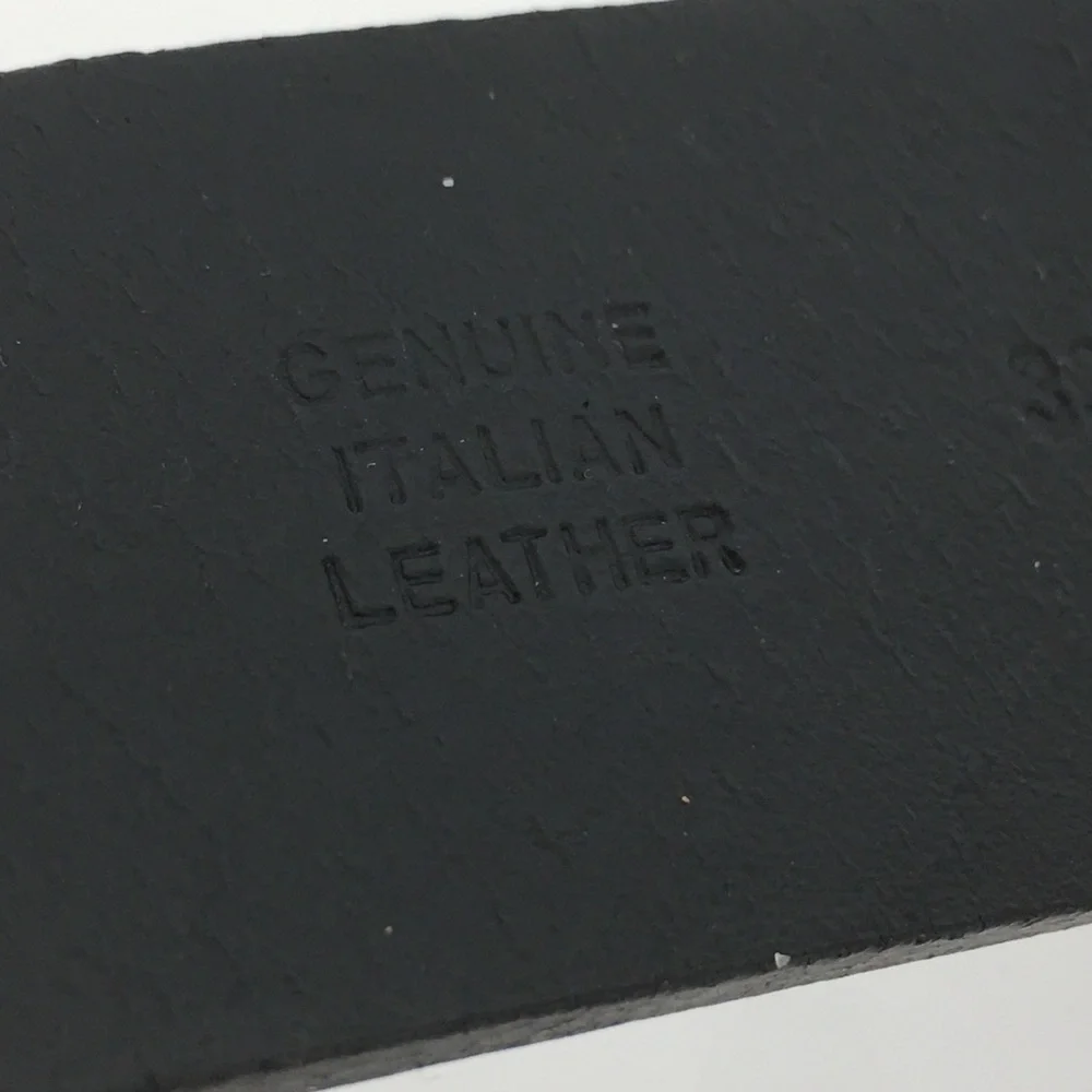 Italian Leather Black Belt by Banana Republic Men’s Size 40 Silver Buckle